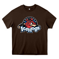 Chocolate Brown Ice-Hogs Heavy Core Tee - linhVisuals