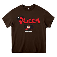 Chocolate Brown pucca and garu Heavy Core Tee - linhVisuals