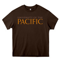 Chocolate Brown University of the Pacific Heavy Core Tee - linhVisuals