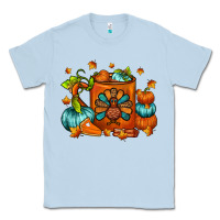 Dusty Blue Thanksgiving Coffee Mug Classic Tee - FaDigitalArtStudio