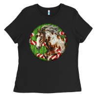 Black Horse Christmas Ladies Tee - LillyAllenDesigns