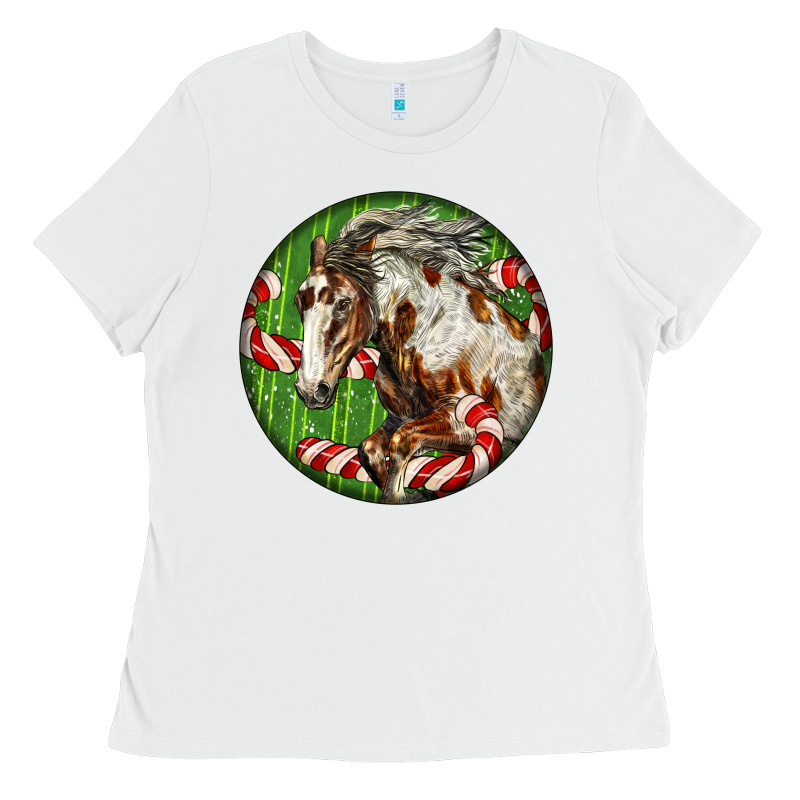 Horse Christmas Ladies Tee by LillyAllenDesigns | Teevron