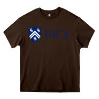 Chocolate Brown Rice University Heavy Core Tee - linhVisuals
