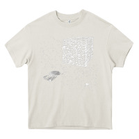 Cream qr code cube we are the borg Heavy Core Tee - linhVisuals