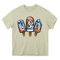 Mossy USA Patriotic Leopard Popsicles Heavy Core Tee - Jasminsmagicworld