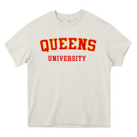 Cream queens university Heavy Core Tee - linhVisuals