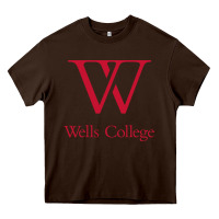 Chocolate Brown wells college Heavy Core Tee - linhVisuals