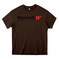 Chocolate Brown wentworth institute of technology Heavy Core Tee - linhVisuals