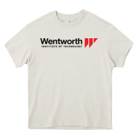 Cream wentworth institute of technology Heavy Core Tee - linhVisuals