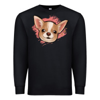 Black chihuahua pink glitter Premium Sweatshirt - Jasminsmagicworld