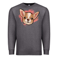 Charcoal Heather chihuahua pink glitter Premium Sweatshirt - Jasminsmagicworld