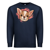 Navy chihuahua pink glitter Premium Sweatshirt - Jasminsmagicworld