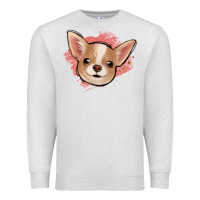 Oatmeal Heather chihuahua pink glitter Premium Sweatshirt - Jasminsmagicworld