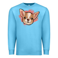 Ocean Blue chihuahua pink glitter Premium Sweatshirt - Jasminsmagicworld
