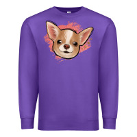 Purple chihuahua pink glitter Premium Sweatshirt - Jasminsmagicworld