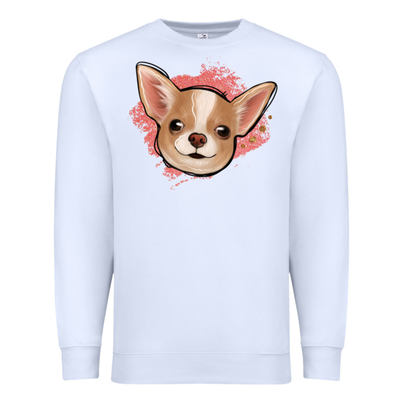 Chihuahua Pink Glitter Premium Sweatshirt by Jasminsmagicworld | Teevron