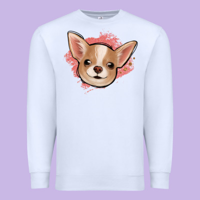 Chihuahua Pink Glitter Premium Sweatshirt Designed By Jasminsmagicworld