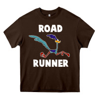 Chocolate Brown Road Runner Beep Beep Heavy Core Tee - linhVisuals