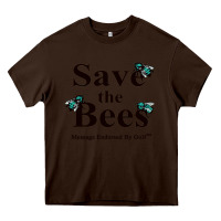 Chocolate Brown save the bees   tyler the creator Heavy Core Tee - linhVisuals