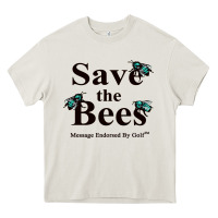 Cream save the bees   tyler the creator Heavy Core Tee - linhVisuals