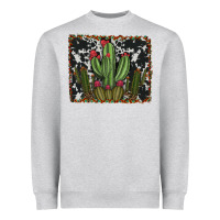 Heather Grey aztec cowhide cacti Heavyweight Sweatshirt - RanaPortraitStore