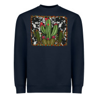 Navy aztec cowhide cacti Heavyweight Sweatshirt - RanaPortraitStore
