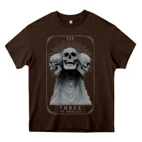 Chocolate Brown hunt showdown anniversary three of skulls black t shirt Heavy Core Tee - linhVisuals