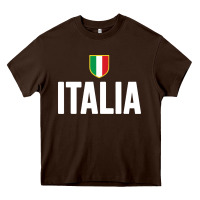 Chocolate Brown italia soccer jersey Heavy Core Tee - linhVisuals