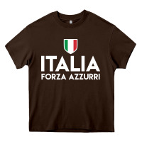 Chocolate Brown italia soccer jersey Heavy Core Tee - linhVisuals