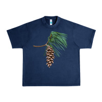 Navy white pine cone Urban Heavy Tee - LillyAllenDesigns