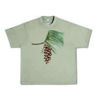 Oil Green white pine cone Urban Heavy Tee - LillyAllenDesigns