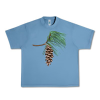 Pebble Blue white pine cone Urban Heavy Tee - LillyAllenDesigns