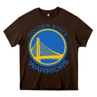 Chocolate Brown Golden state Heavy Core Tee - linhVisuals