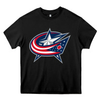 Black the  blue jackets Heavy Core Tee - linhVisuals