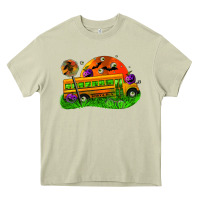 Mossy Halloween School Bus Heavy Core Tee - FaDigitalArtStudio