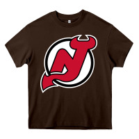 Chocolate Brown the NJ devils Heavy Core Tee - linhVisuals