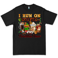 Black i run on coffee and christmas cheer Premium Tee - FaDigitalArtStudio