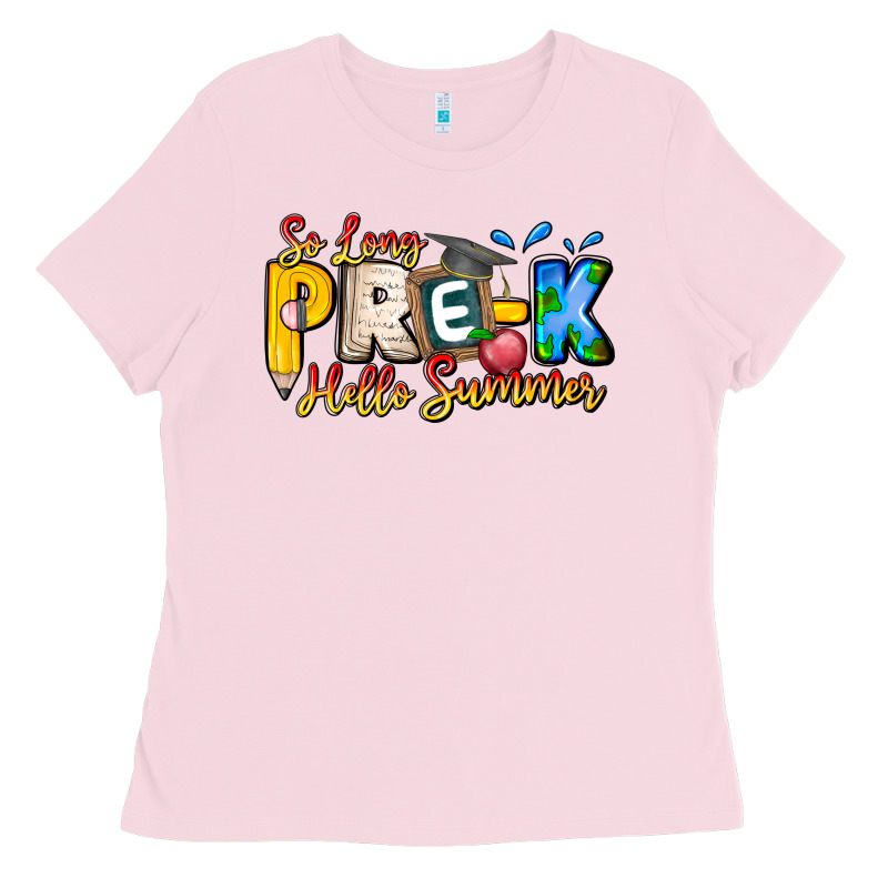 So Long Pre K Hello Summer Ladies Tee by CowhideDigitalArt | Teevron