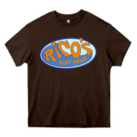 Chocolate Brown richo surf shop Heavy Core Tee - linhVisuals