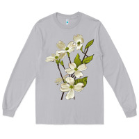 Moon Dust American Dogwood Flower Illustrations Long Sleeve Tee - LillyAllenDesigns