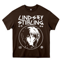 Chocolate Brown lindsey stirling white Heavy Core Tee - linhVisuals