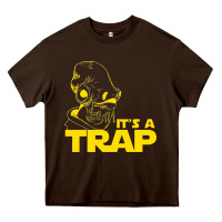 Chocolate Brown it's a trap Heavy Core Tee - linhVisuals