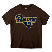 Chocolate Brown rams Heavy Core Tee - linhVisuals