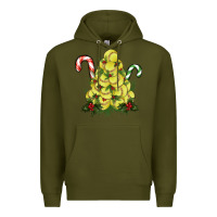 Army Green softball christmas tree Premium Hoodie - RanaPortraitStore
