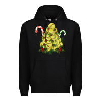 Black softball christmas tree Premium Hoodie - RanaPortraitStore