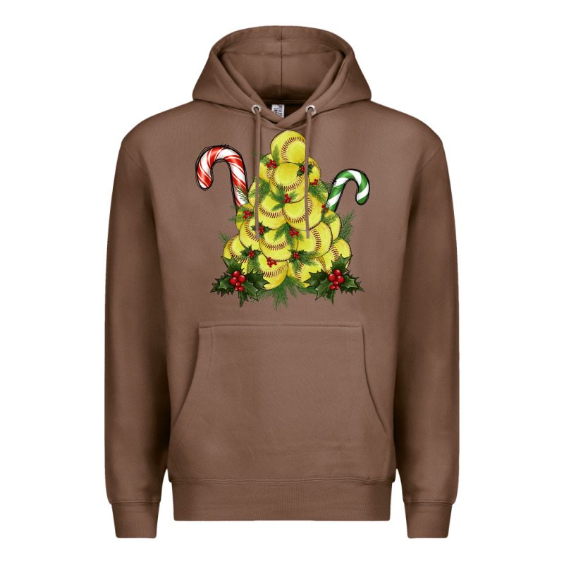 Softball Christmas Tree Premium Hoodie by RanaPortraitStore | Teevron