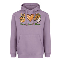 Lavender Peace Love Horses Heavyweight Hoodie - Jasminsmagicworld