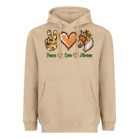 Mushroom Peace Love Horses Heavyweight Hoodie - Jasminsmagicworld