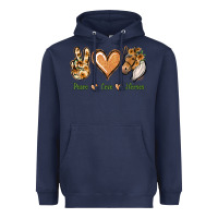 Navy Peace Love Horses Heavyweight Hoodie - Jasminsmagicworld