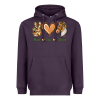 Plum Peace Love Horses Heavyweight Hoodie - Jasminsmagicworld